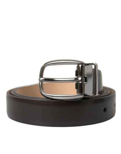 Dolce & Gabbana Elegant Leather Belt with Eye-Catching Buckle Dolce & Gabbana