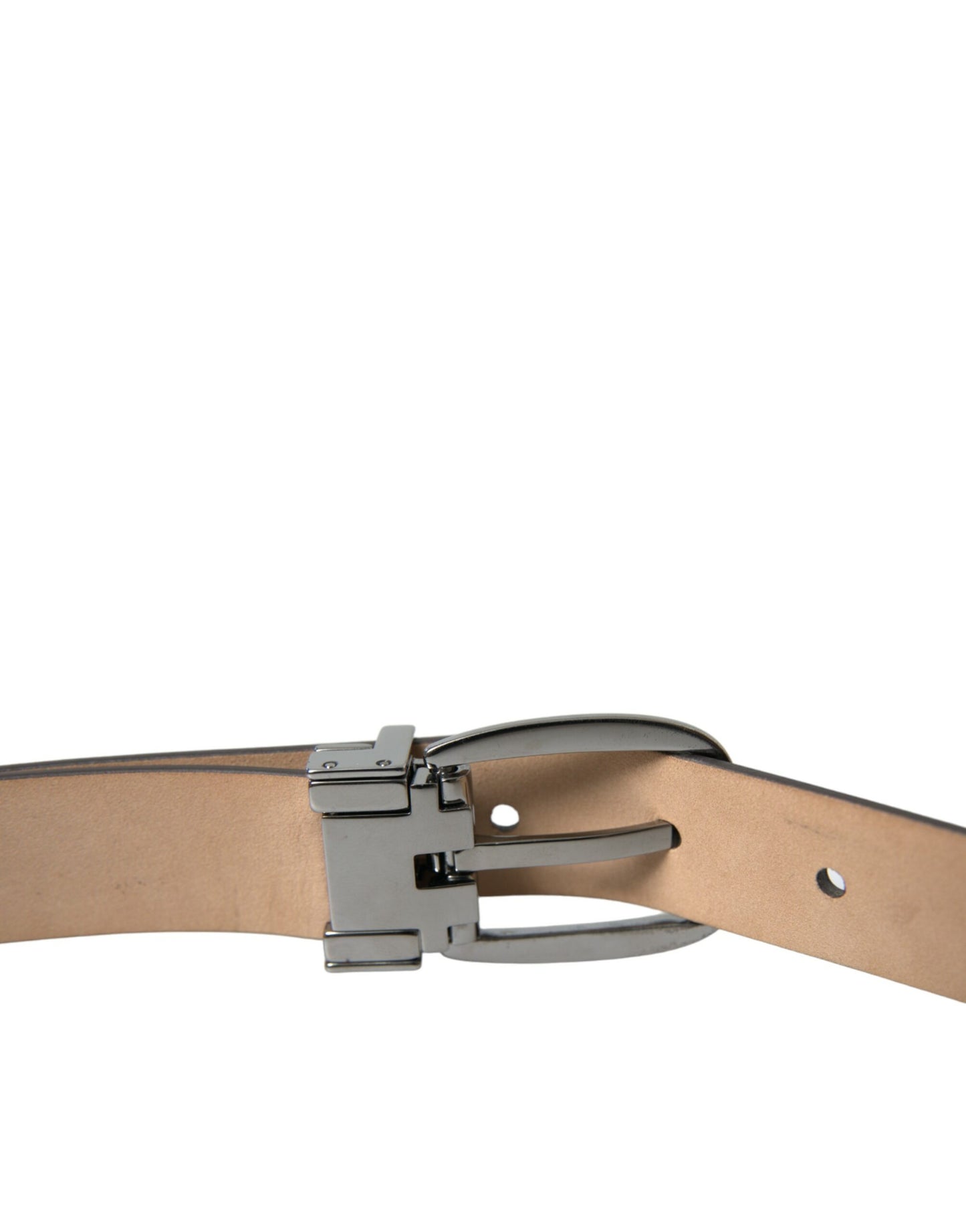 Dolce & Gabbana Elegant Leather Belt with Eye-Catching Buckle Dolce & Gabbana