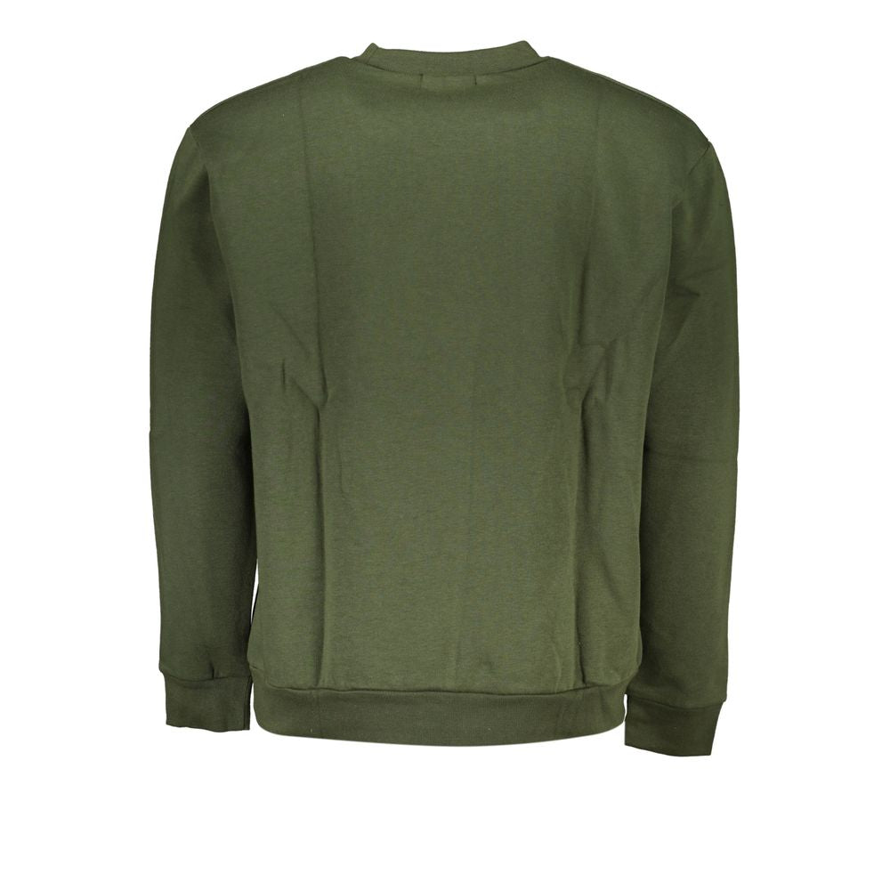 Cavalli Class Elegant Green Fleece Crew Neck Sweatshirt Cavalli Class