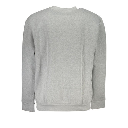 Cavalli Class Elegant Gray Crew Neck Designer Sweatshirt Cavalli Class