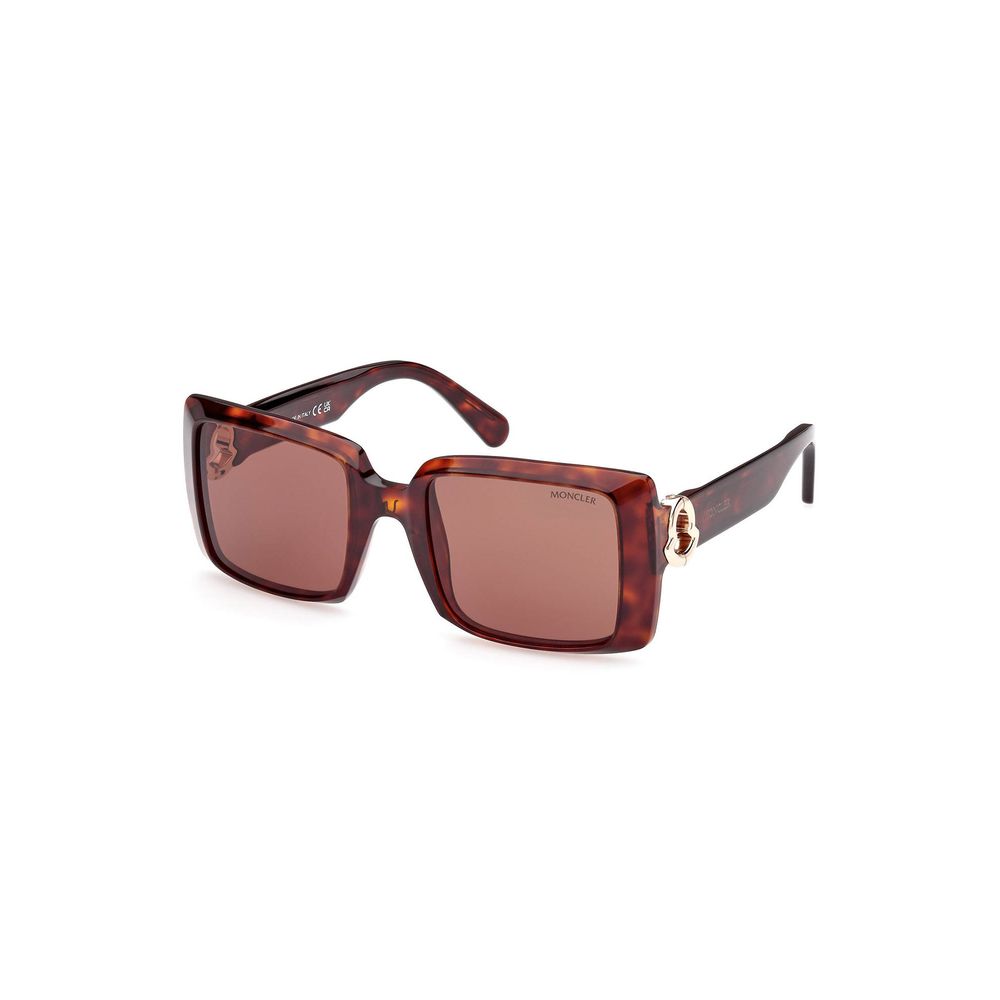 Moncler Chic Rectangular Brown Lens Sunglasses Moncler