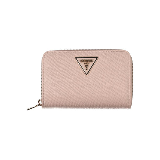 Guess Jeans Chic Pink Polyethylene Zip Wallet Guess Jeans