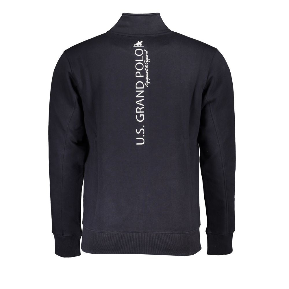 U.S. Grand Polo Chic Fleece-Lined Sweatshirt with Contrast Zip Detail