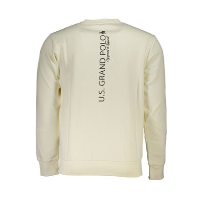 U.S. Grand Polo Classic White Crew Neck Sweatshirt U.S. Grand Polo