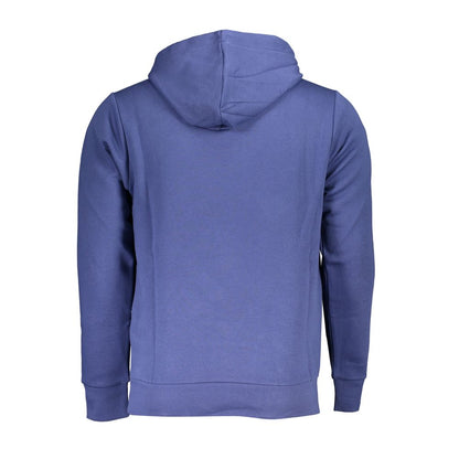 U.S. Grand Polo Elegant Long Sleeve Hooded Sweatshirt in Blue U.S. Grand Polo