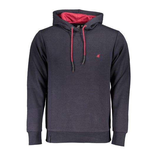 U.S. Grand Polo Blue Hooded Sweatshirt with Embroidery U.S. Grand Polo