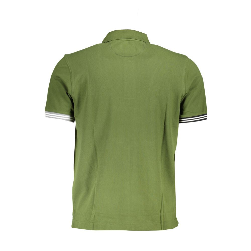 La Martina Chic Green Cotton Blend Polo Shirt La Martina