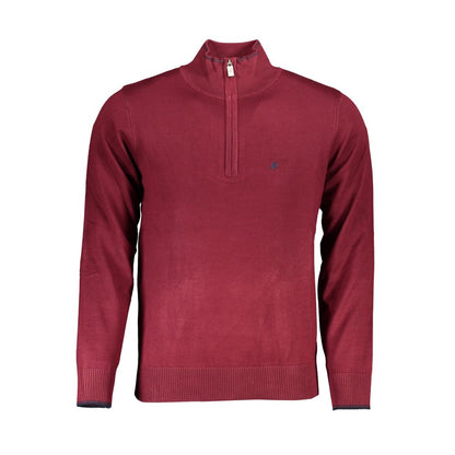 U.S. Grand Polo Elegant Half-Zip Sweater with Embroidery Detail U.S. Grand Polo