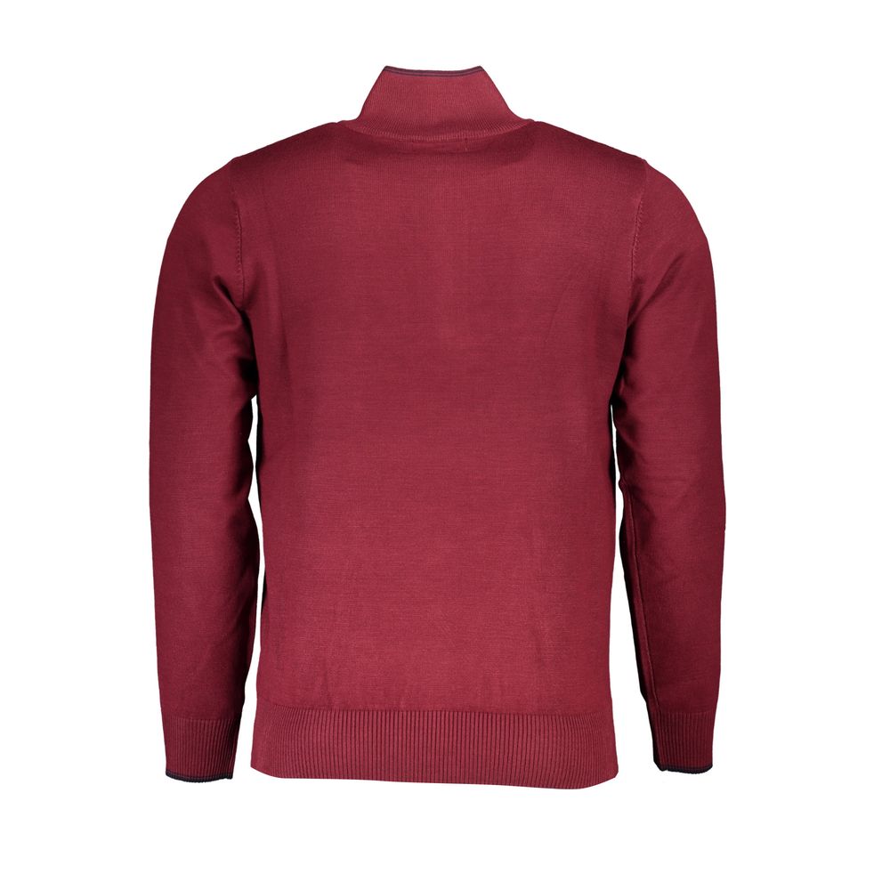 U.S. Grand Polo Elegant Half-Zip Sweater with Embroidery Detail U.S. Grand Polo