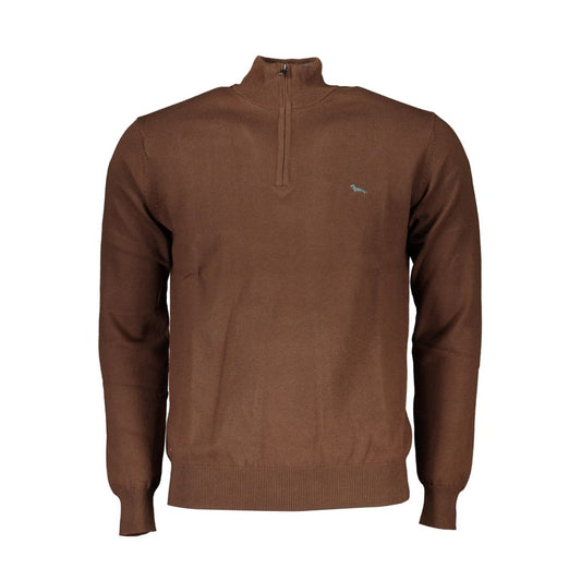 Harmont & Blaine Chic Brown Half-Zip Cotton Sweater Harmont & Blaine