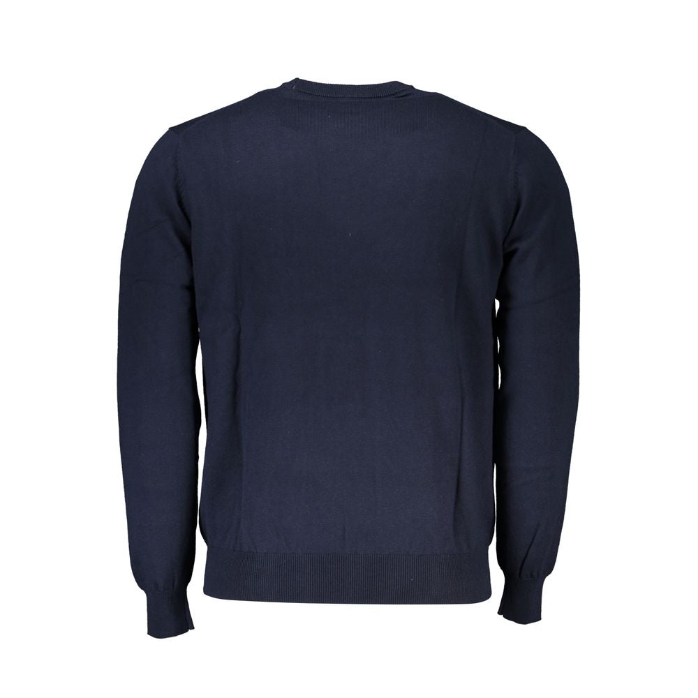 Harmont & Blaine Crew Neck Embroidered Blue Sweater Harmont & Blaine