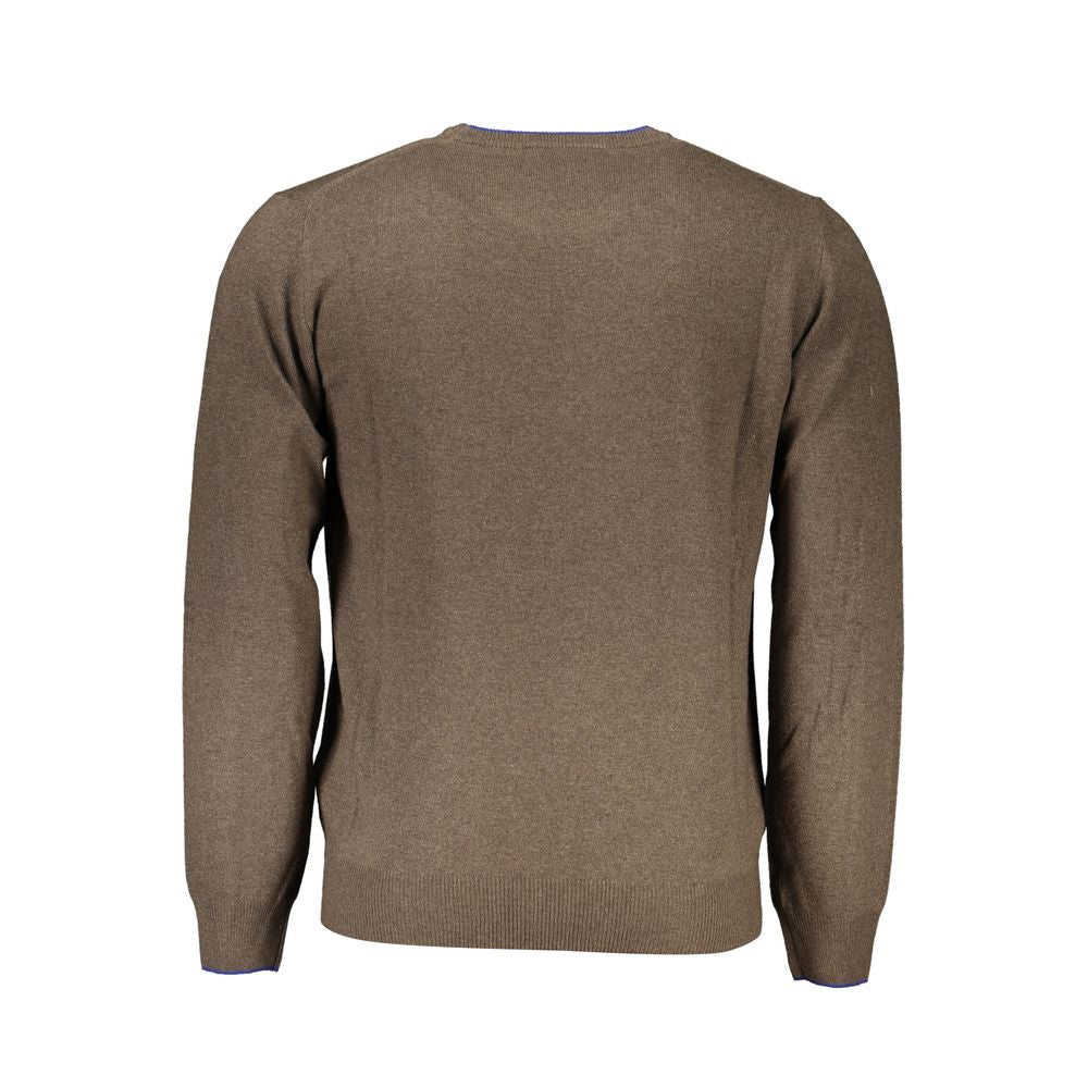 Harmont & Blaine Elegant Crew Neck Contrast Detail Sweater Harmont & Blaine