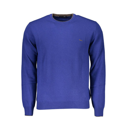 Harmont & Blaine Elegant Blue Crew Neck Cashmere Blend Sweater Harmont & Blaine