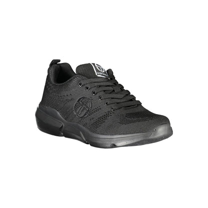 Sergio Tacchini Sleek Black Lace-up Sneakers with Contrast Detailing Sergio Tacchini