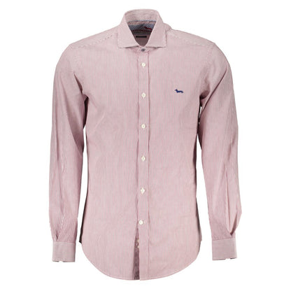 Harmont & Blaine Chic Pink Narrow-Fit Organic Cotton Shirt Harmont & Blaine