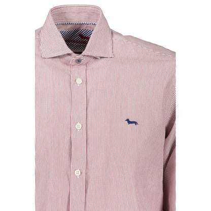 Harmont & Blaine Chic Pink Narrow-Fit Organic Cotton Shirt Harmont & Blaine