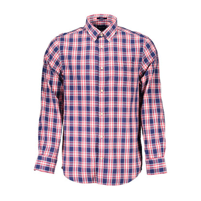 Gant Casual Blue Cotton Shirt with Button-Down Collar Gant