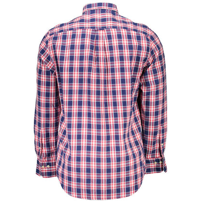 Gant Casual Blue Cotton Shirt with Button-Down Collar Gant