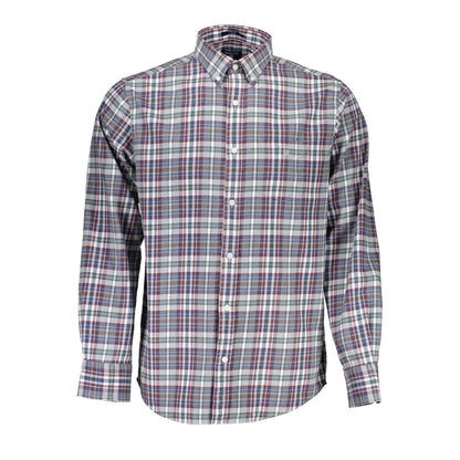 Gant Elegant Blue Cotton Button-Down Shirt Gant