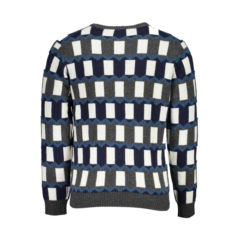 Gant Chic Blue Wool-Blend Crew Neck Sweater Gant