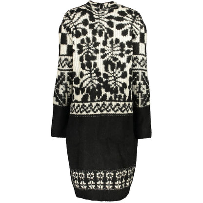 Desigual Chic Long Sleeved Coat with Contrast Details Desigual