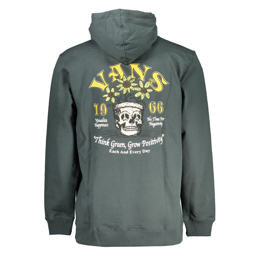 Vans Green Fleece Hooded Sweatshirt with Logo Print Vans