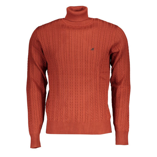 U.S. Grand Polo Elegant Bronze Turtleneck Sweater for Men U.S. Grand Polo