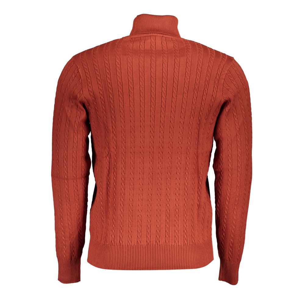 U.S. Grand Polo Elegant Bronze Turtleneck Sweater for Men U.S. Grand Polo