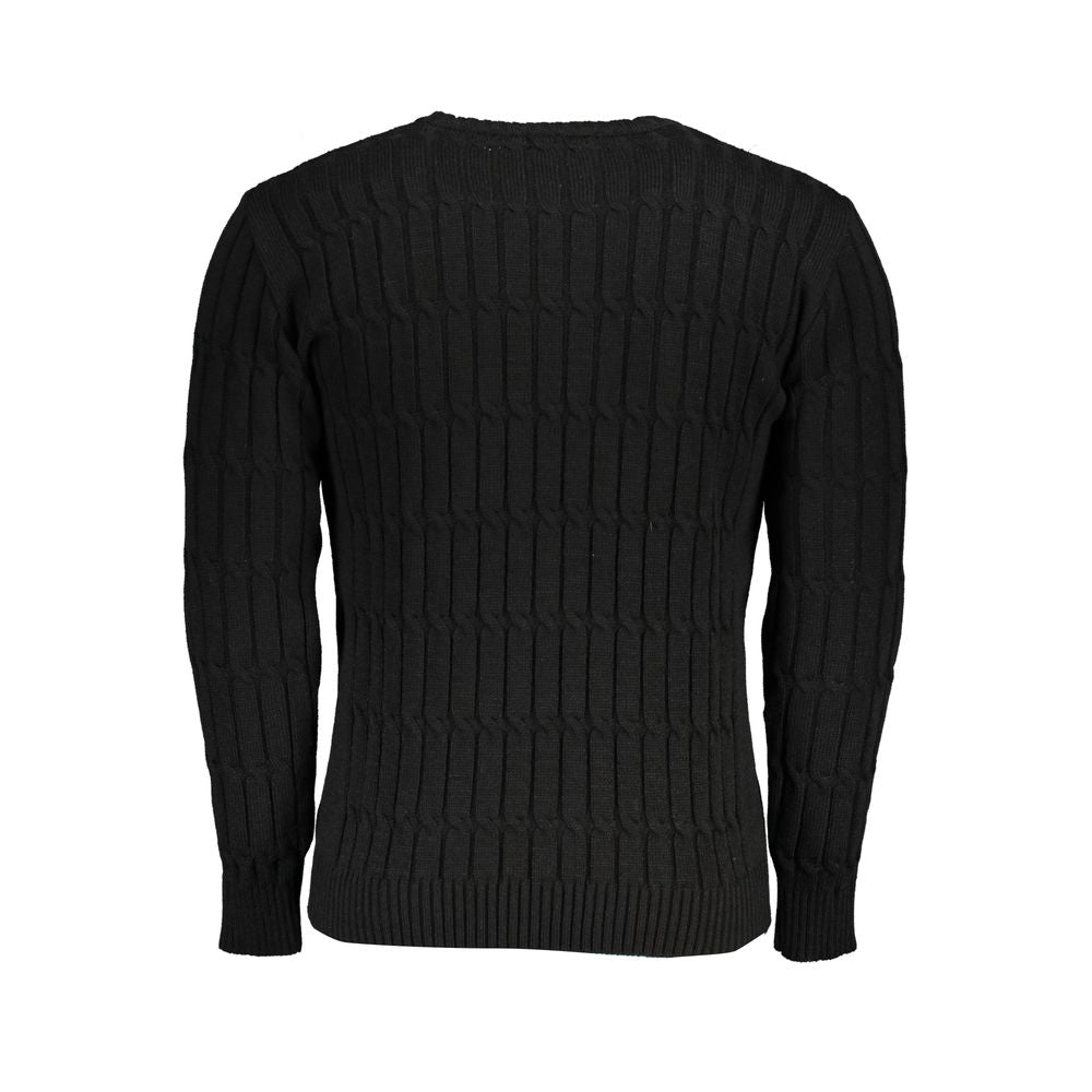 U.S. Grand Polo Twisted Crew Neck Sweater with Contrast Details U.S. Grand Polo