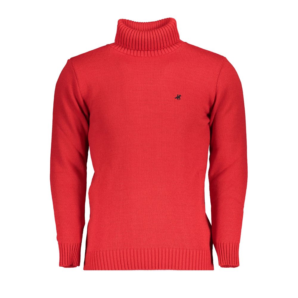 U.S. Grand Polo Elegant Turtleneck Sweater with Embroidery Detail U.S. Grand Polo