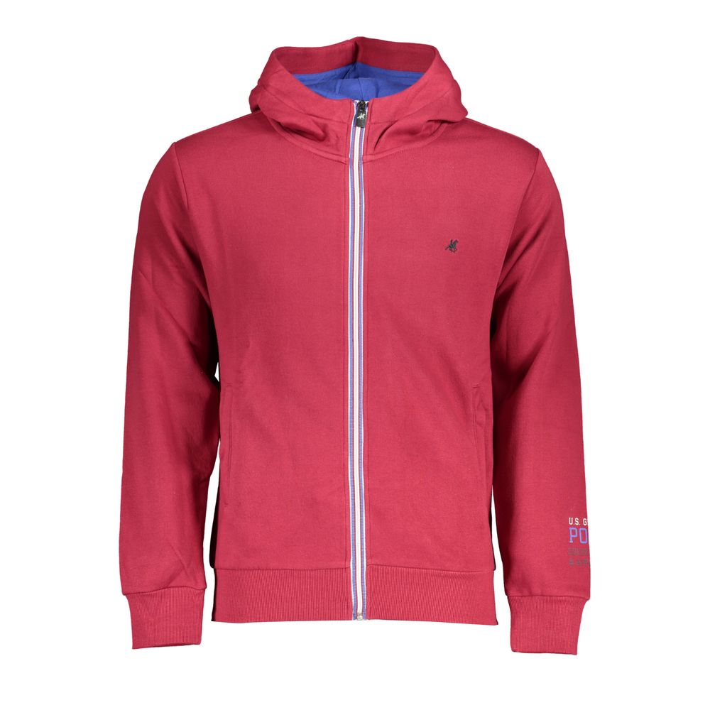 U.S. Grand Polo Chic Pink Fleece Hooded Sweatshirt U.S. Grand Polo