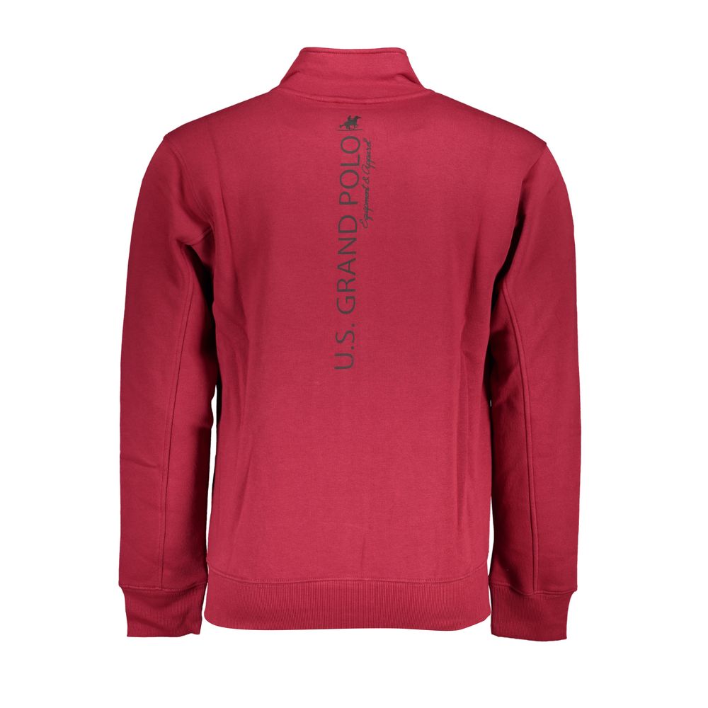 U.S. Grand Polo Elegant Fleece Long Sleeve Sweatshirt - Pink U.S. Grand Polo