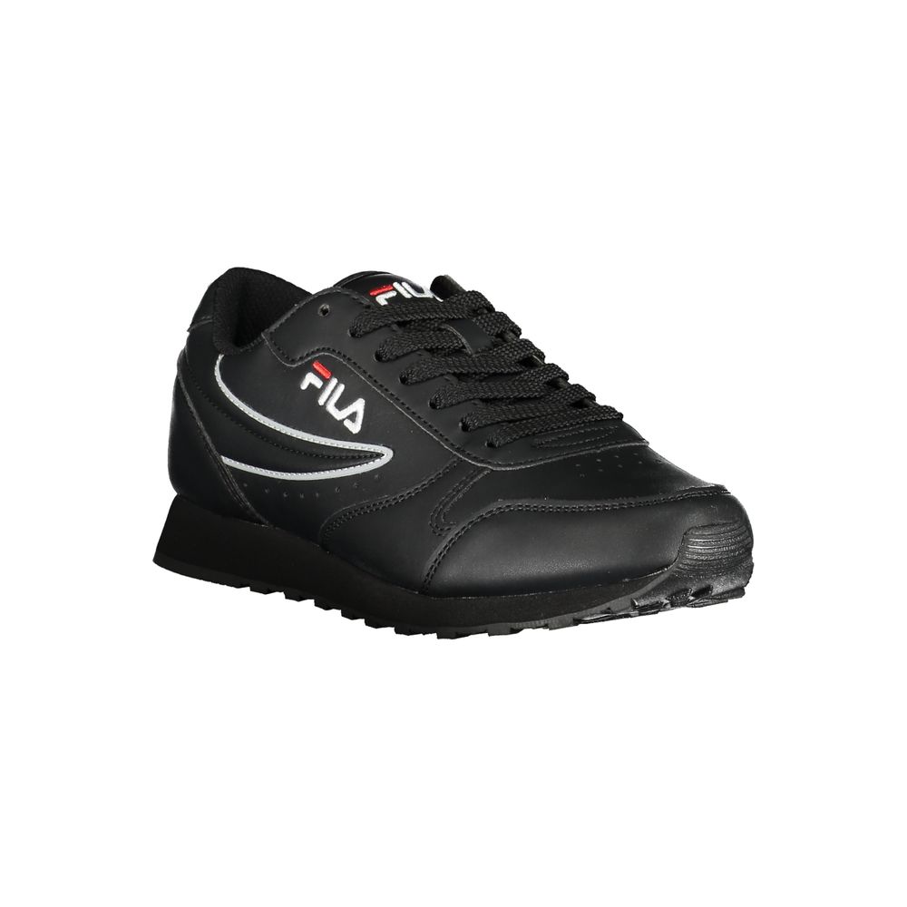 Fila Sleek Black Lace-Up Sport Sneakers Fila