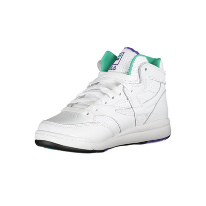 Fila Chic White Laced Sports Sneakers with Contrast Accents Fila