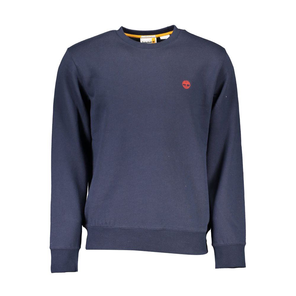 Timberland Sleek Blue Organic Cotton Crewneck Sweater Timberland