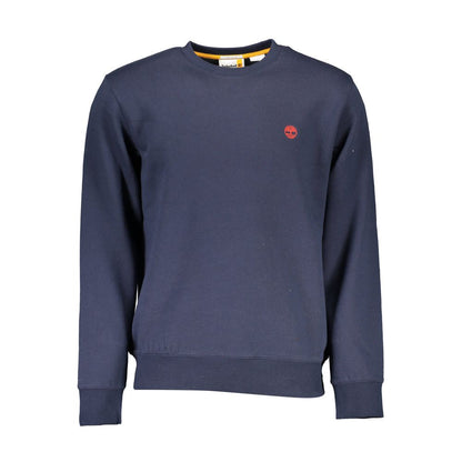 Timberland Sleek Blue Organic Cotton Crewneck Sweater Timberland