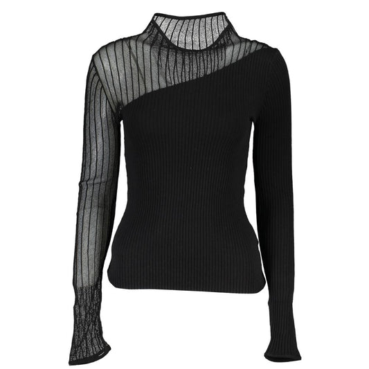 Patrizia Pepe Elegant Crew Neck Sweater with Contrast Details Patrizia Pepe