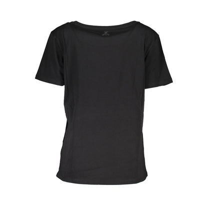 Patrizia Pepe Chic Short Sleeve Wide Neck Tee with Contrast Details Patrizia Pepe