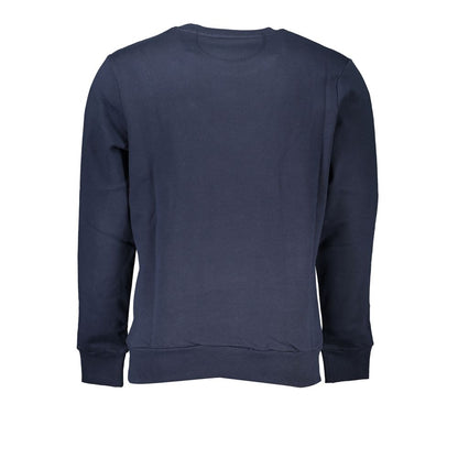 La Martina Chic Blue Crew Neck Embroidered Sweatshirt La Martina