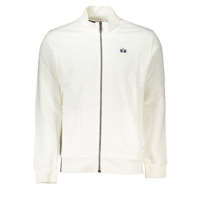 La Martina Elegant White Fleece Sweatshirt - Regular Fit La Martina