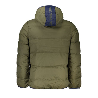 La Martina Elegant Green Hooded Jacket with Contrast Details La Martina