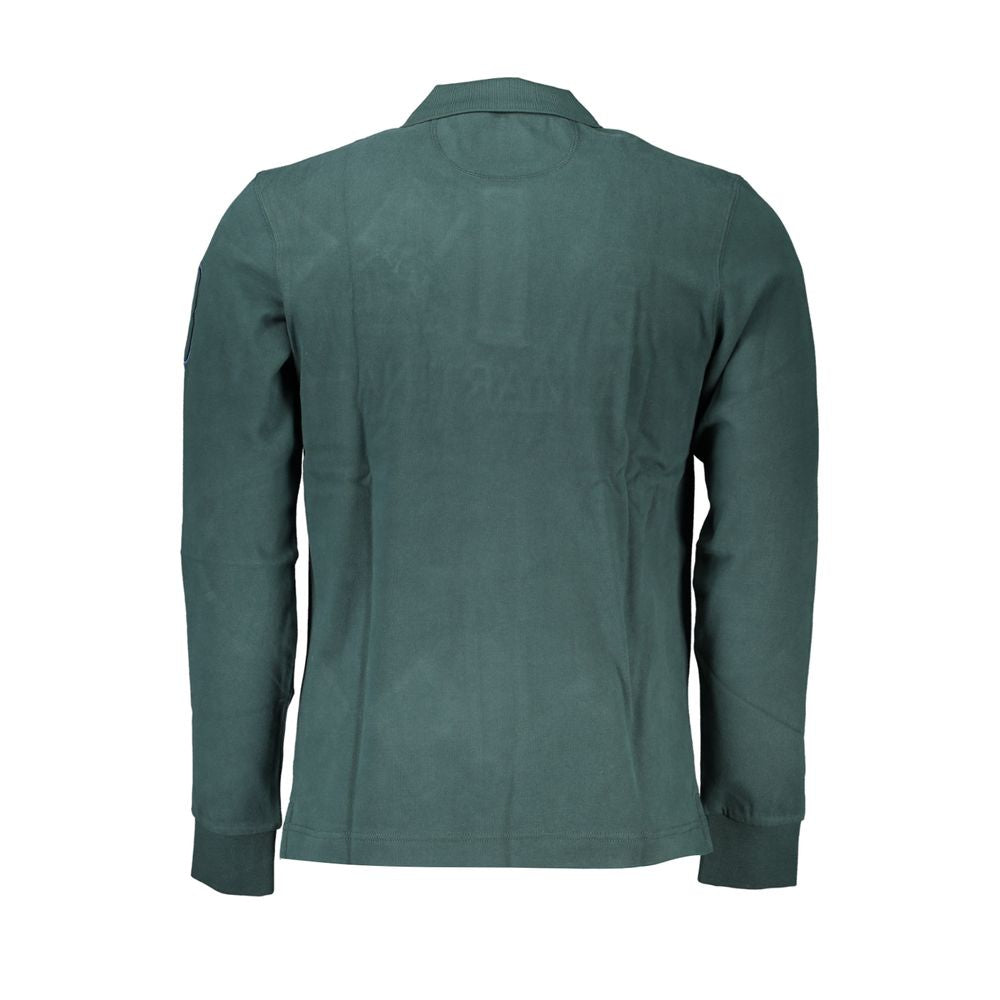 La Martina Classic Green Polo Shirt with Embroidery Detail La Martina