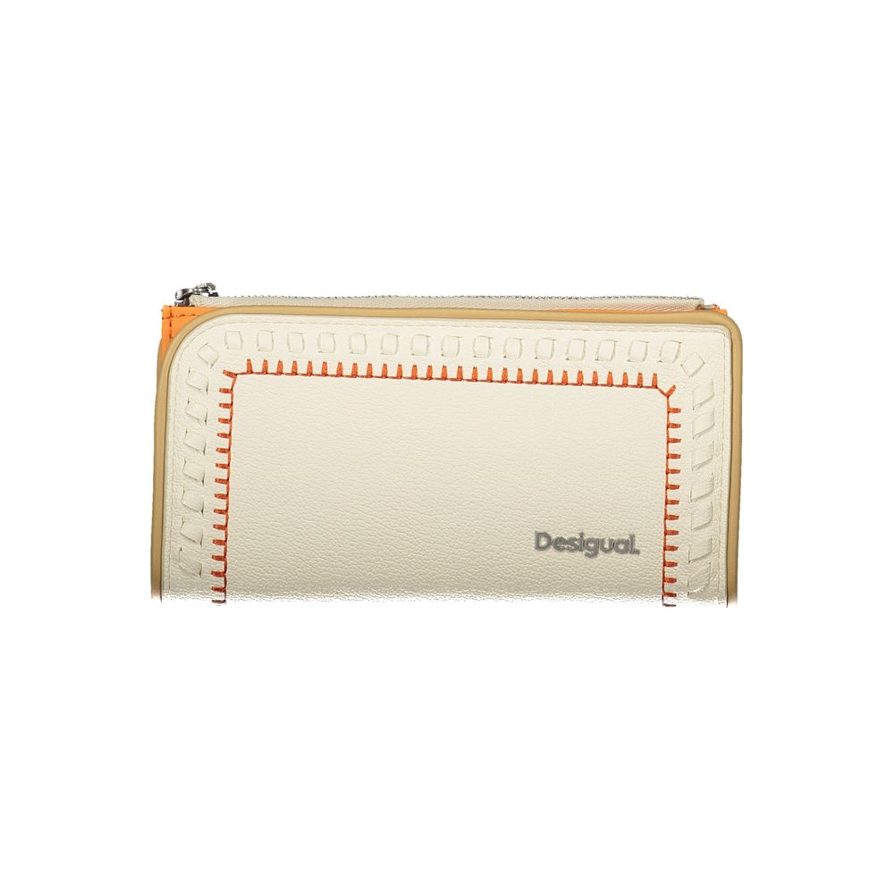 Desigual Chic Dual-Compartment White Wallet Desigual