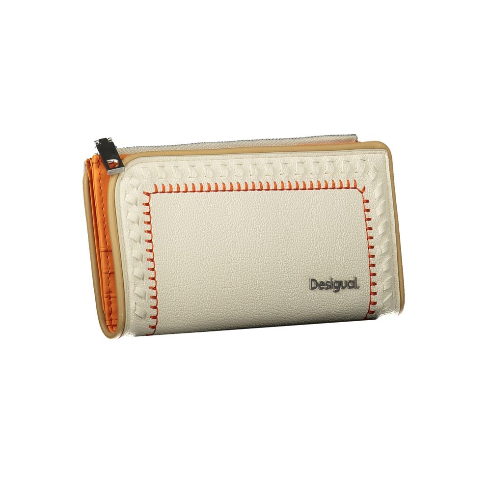 Desigual Chic Dual-Compartment White Wallet Desigual