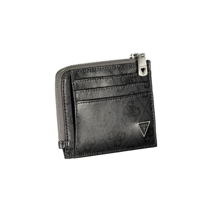 Guess Jeans Sleek Black Leather Wallet with Contrasting Accents Guess Jeans