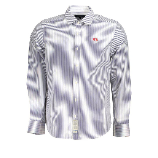 La Martina Elegant Long-Sleeved Striped Shirt for Men La Martina