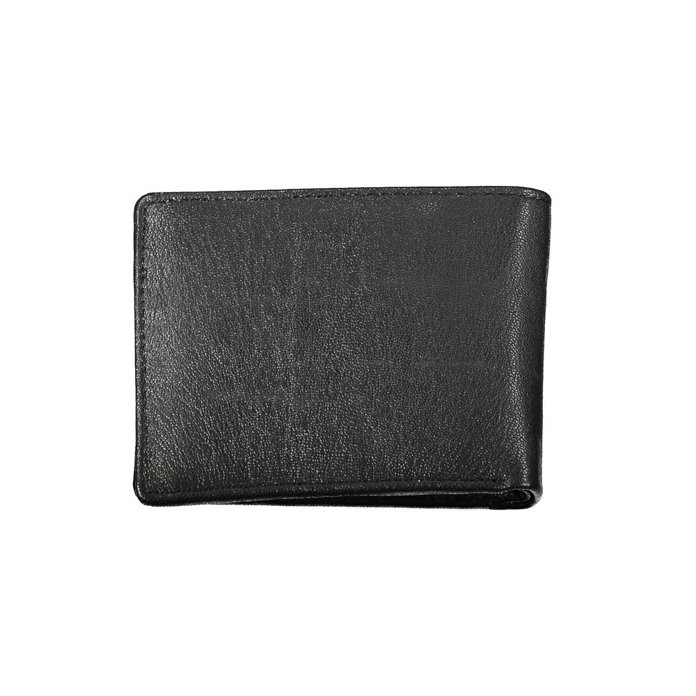 Blauer Elegant Black Leather Dual-Compartment Wallet Blauer