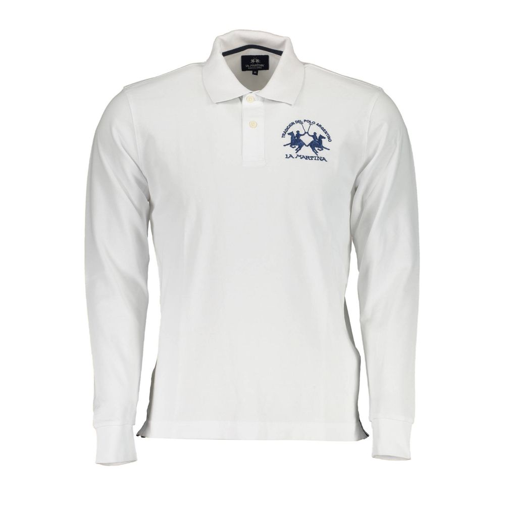 La Martina Elegant Long-Sleeved Polo with Contrast Detailing La Martina