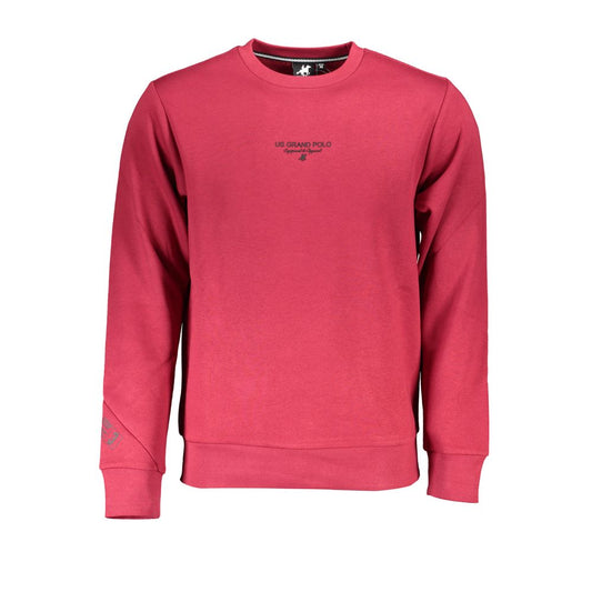 U.S. Grand Polo Chic Pink Fleece Crew Neck Sweatshirt U.S. Grand Polo