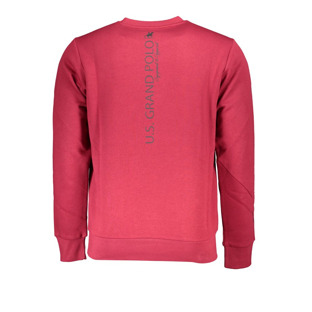 U.S. Grand Polo Chic Pink Fleece Crew Neck Sweatshirt U.S. Grand Polo